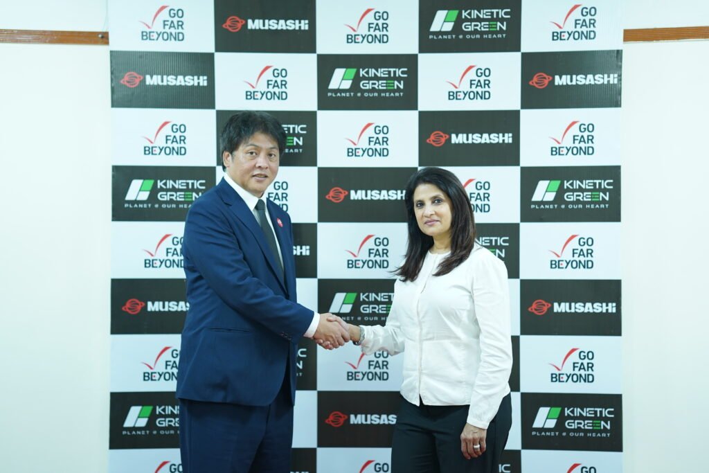 Musashi India ने इंटीग्रेटेड 2W इलेक्ट्रिक पावरट्रेन सिस्टम्स की आपूर्ति के लिए Kinetic Green के साथ LOI पर हस्ताक्षर किए