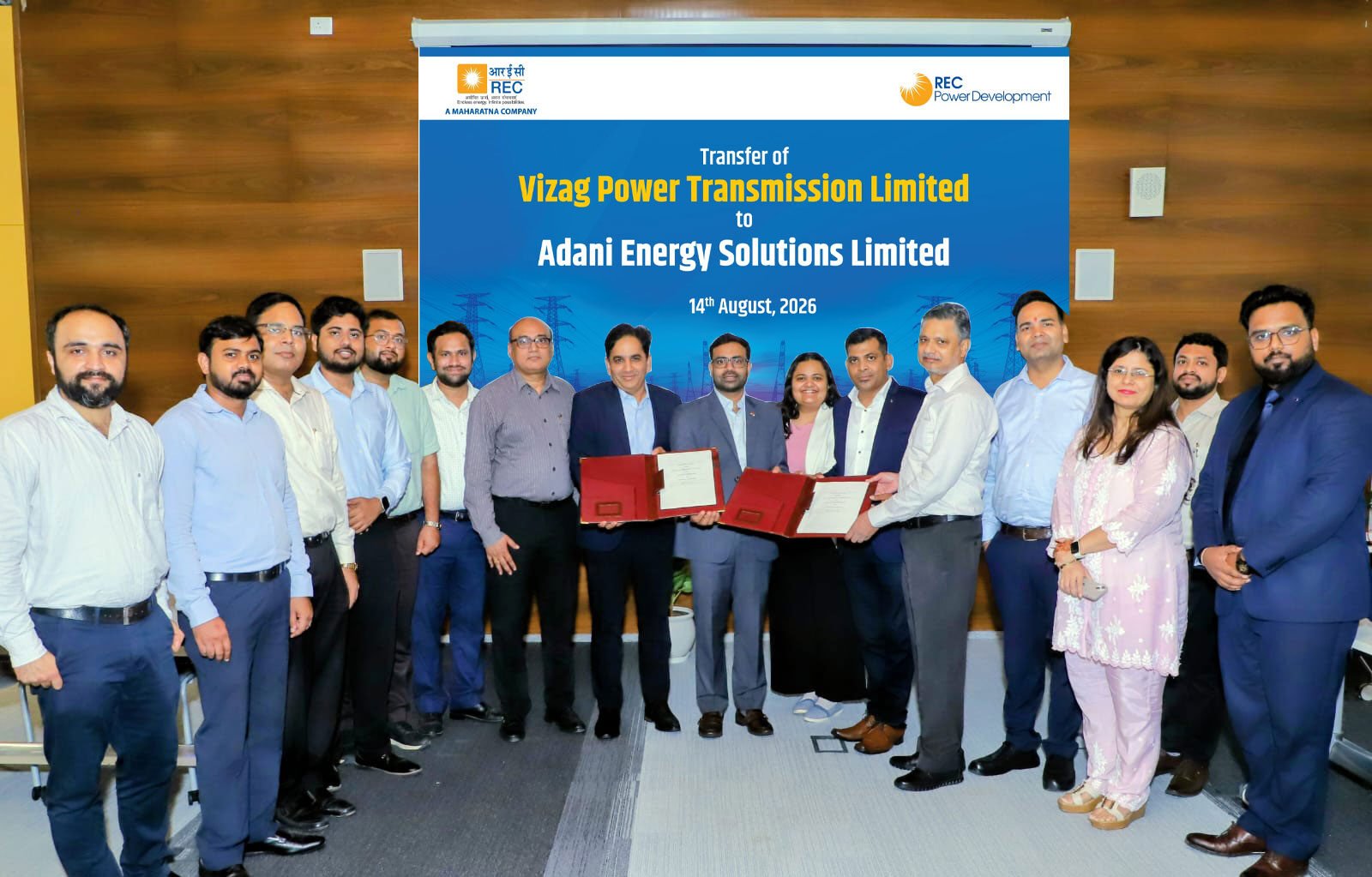 RECPDCL Hands Over Vizag Power Transmission Limited, a SPV of Inter State Transmission Project, to Adani Energy Solutions Limited