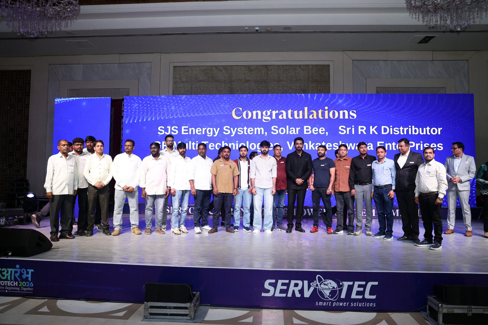 Channel Partners at Servotech Navaarambh 2026 with Sonu Sood