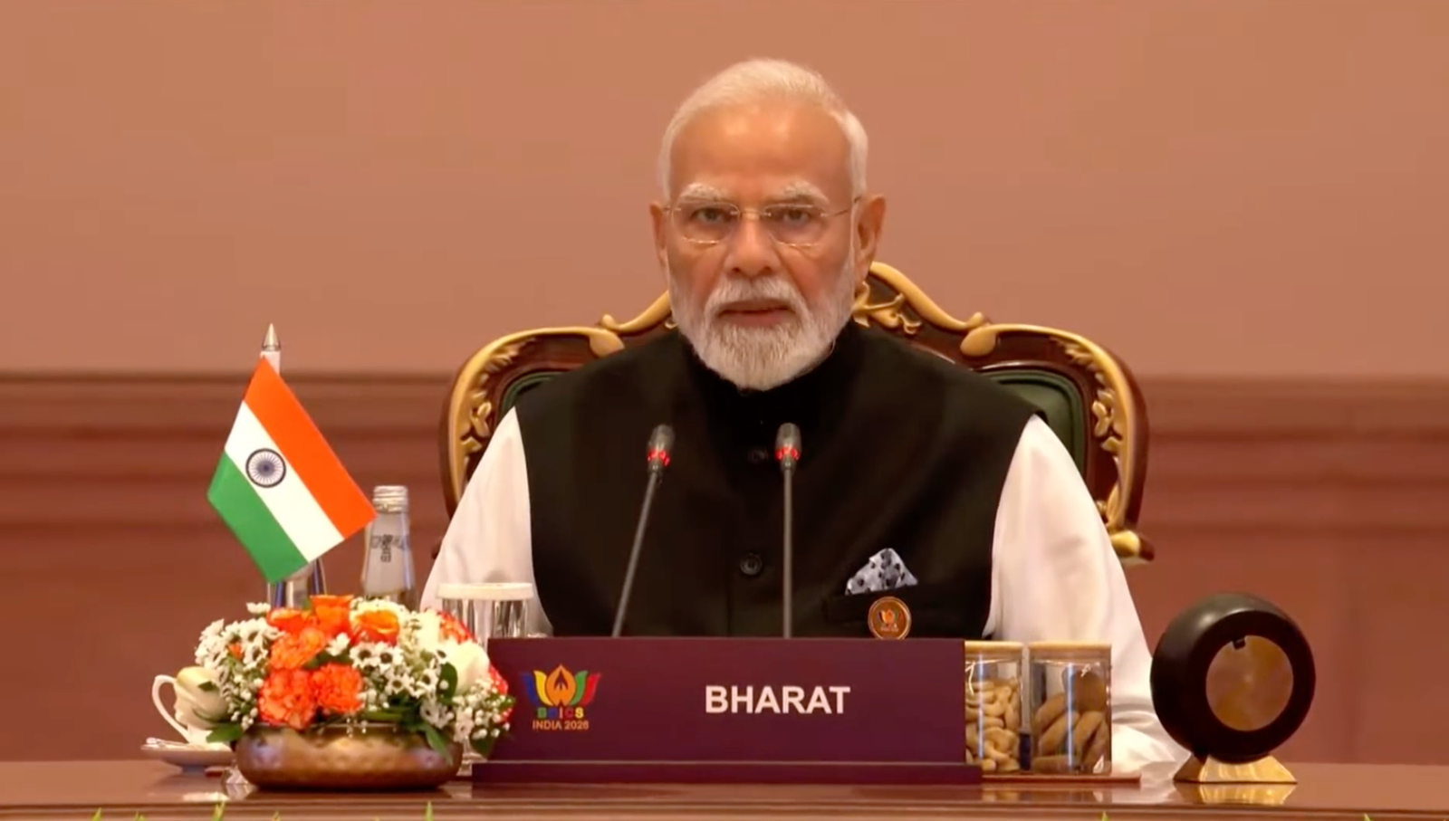 Prime Minister Narendra Modi at 18th BRICS Summit in New Delhi