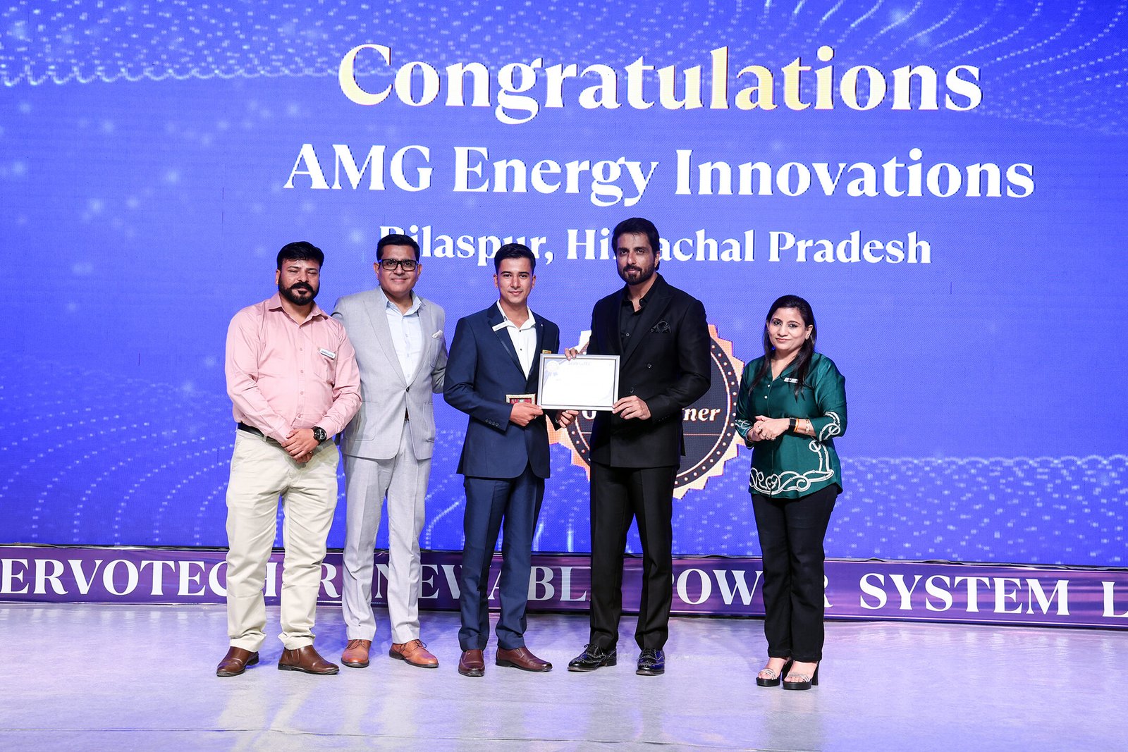 Sonu Sood, Sarika Bhatia with Channel Partner at Servotech Navaarambh 2026
